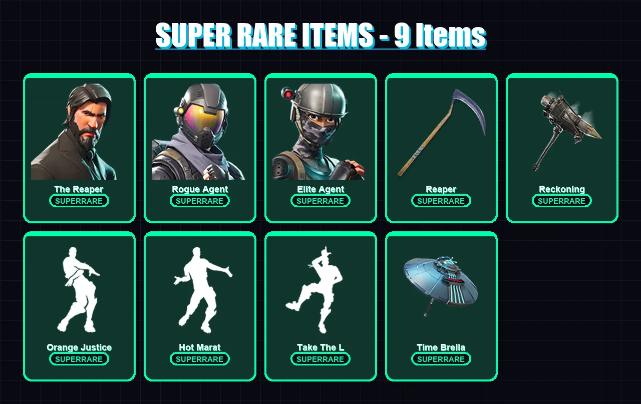 [PC/XBOX/PSN] | Shaman | The Reaper | Omega | Rogue Agent | Elite Agent | 135 skin | 132 pickaxe | 166 emote | 112 glider | Lv1610