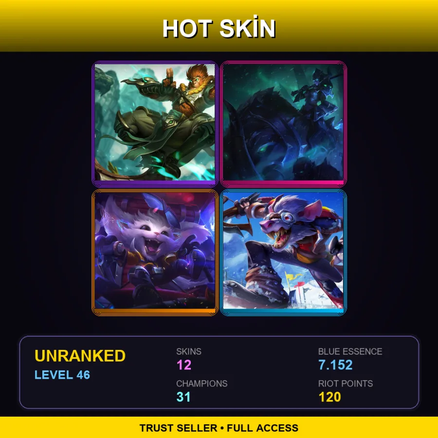LAS | Lv46 | Unranked | 12 Skin | 31 Champ — Darkrider Sejuani