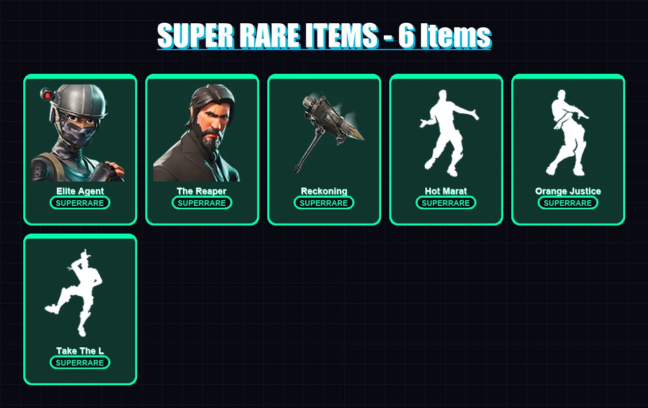 [PC/XBOX/PSN] | Elite Agent | The Reaper | Omega | Lynx | Zenith | 35 skin | 32 pickaxe | 36 emote | 33 glider | Lv512