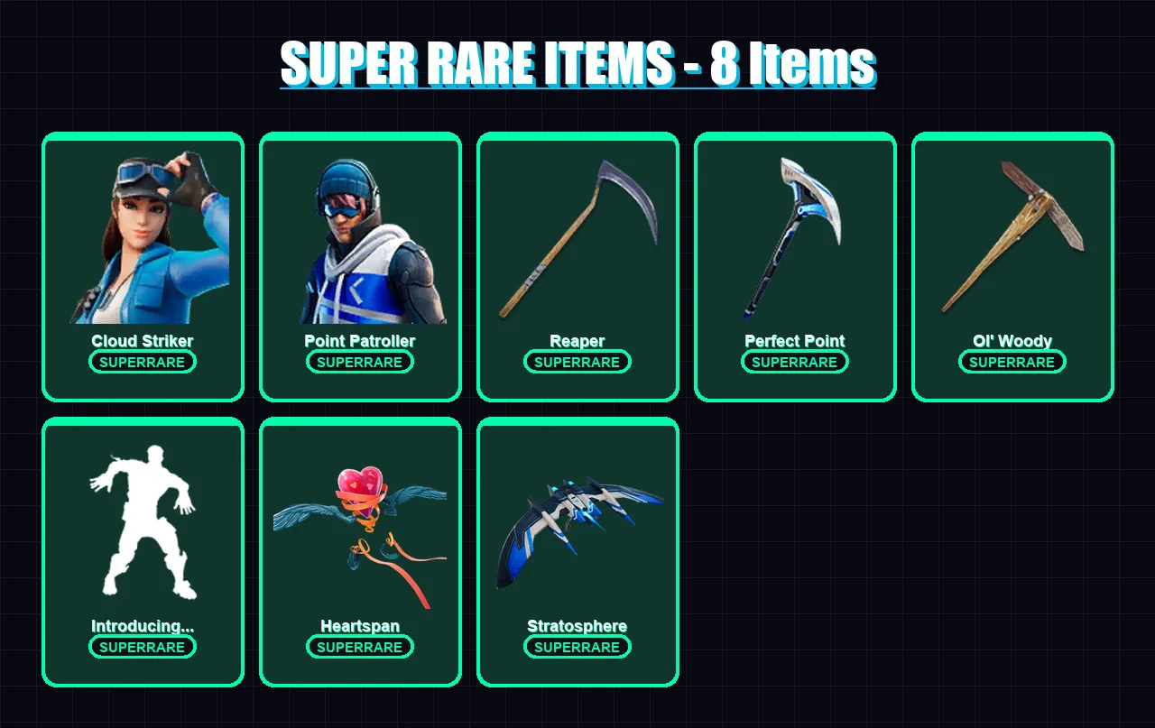 [PS4/PS5/XBOX/PC] | Cloud Striker | Point Patroller | Zenith | Lynx | Paradigm (Reality-659) | 92 skin | 130 pickaxe | 86 emote | 100 glider | Lv155