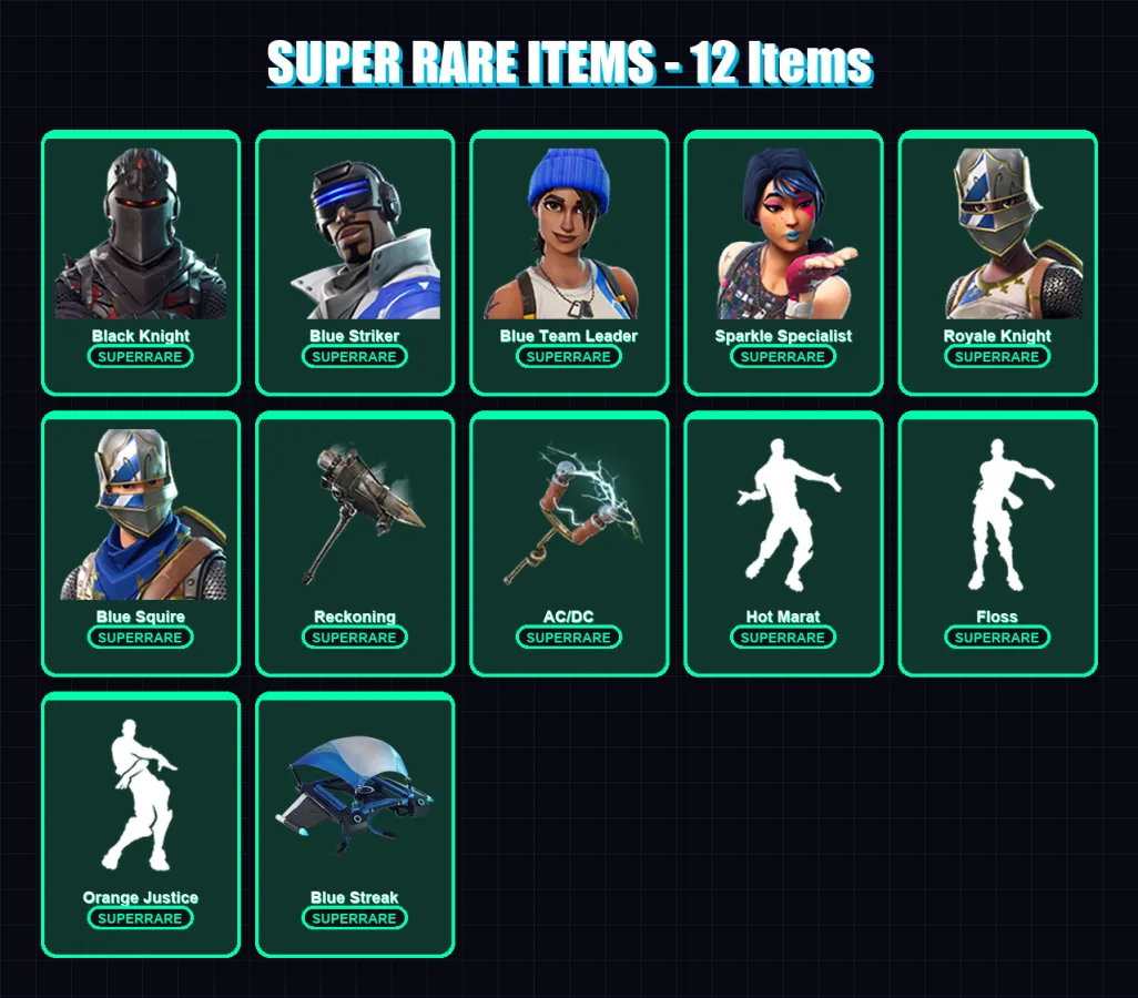 [PS4/PS5/XBOX/PC] | Black Knight | Blue Striker | Blue Team Leader | 23 skin | Lv1569
