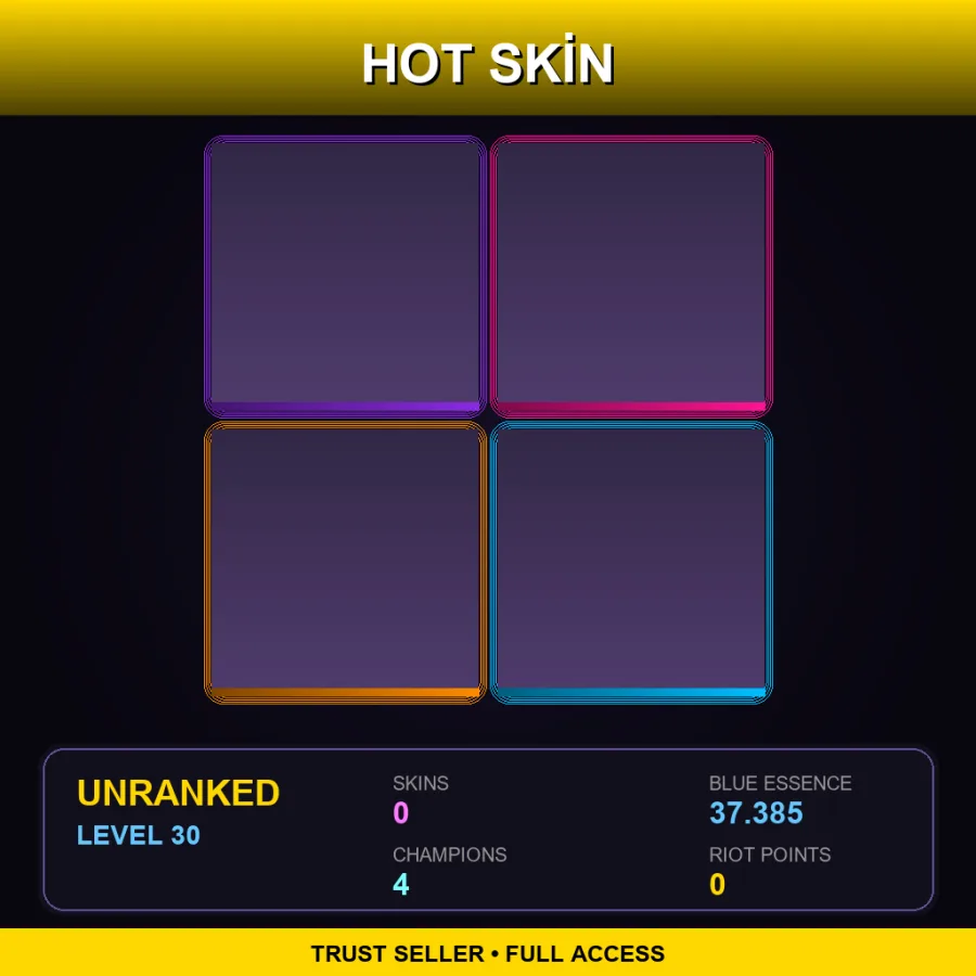 EUNE | Lv30 | Unranked | 0 Skin | 4 Champ