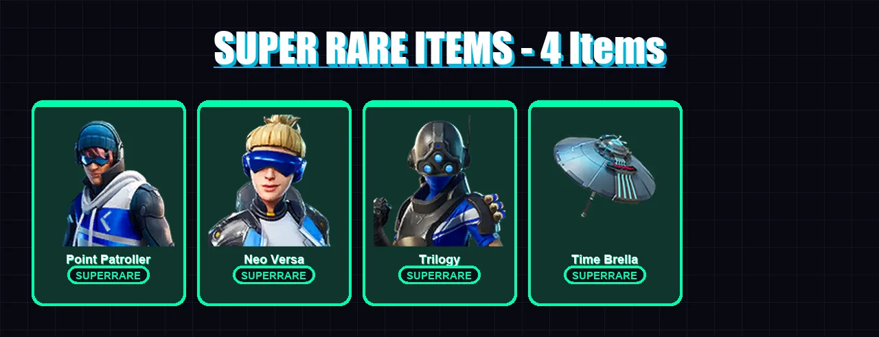 [PS4/PS5/XBOX/PC] | Point Patroller | Neo Versa | Trilogy | Mandalorian | Rox | 95 skin | 182 pickaxe | 140 emote | 140 glider | Lv3234