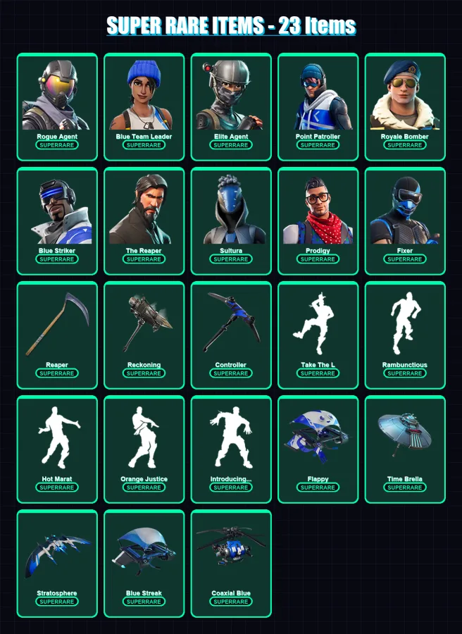 [PS4/PS5/XBOX/PC] | Rogue Agent | Blue Team Leader | Elite Agent | 131 skin | Lv1525