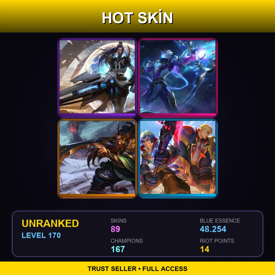 VN | Lv170 | Unranked | 89 Skin | 167 Champ — Psyops Master Yi