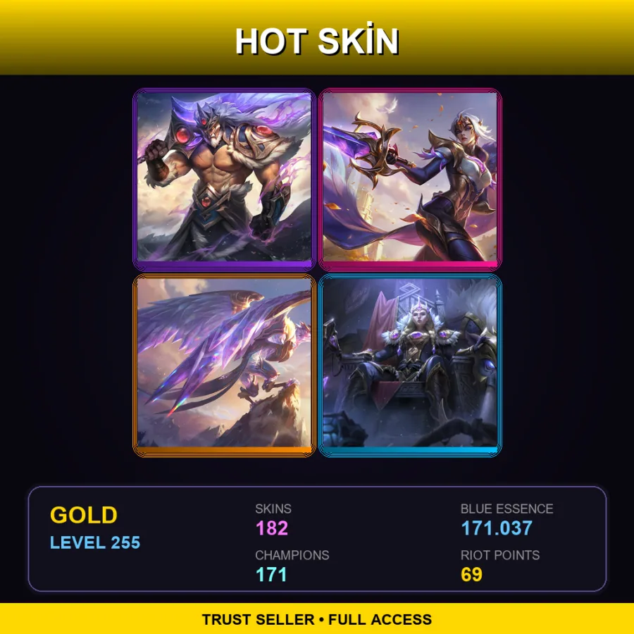 EUW | Lv255 | Gold | 182 Skin | 171 Champ — Commando Jarvan Iv