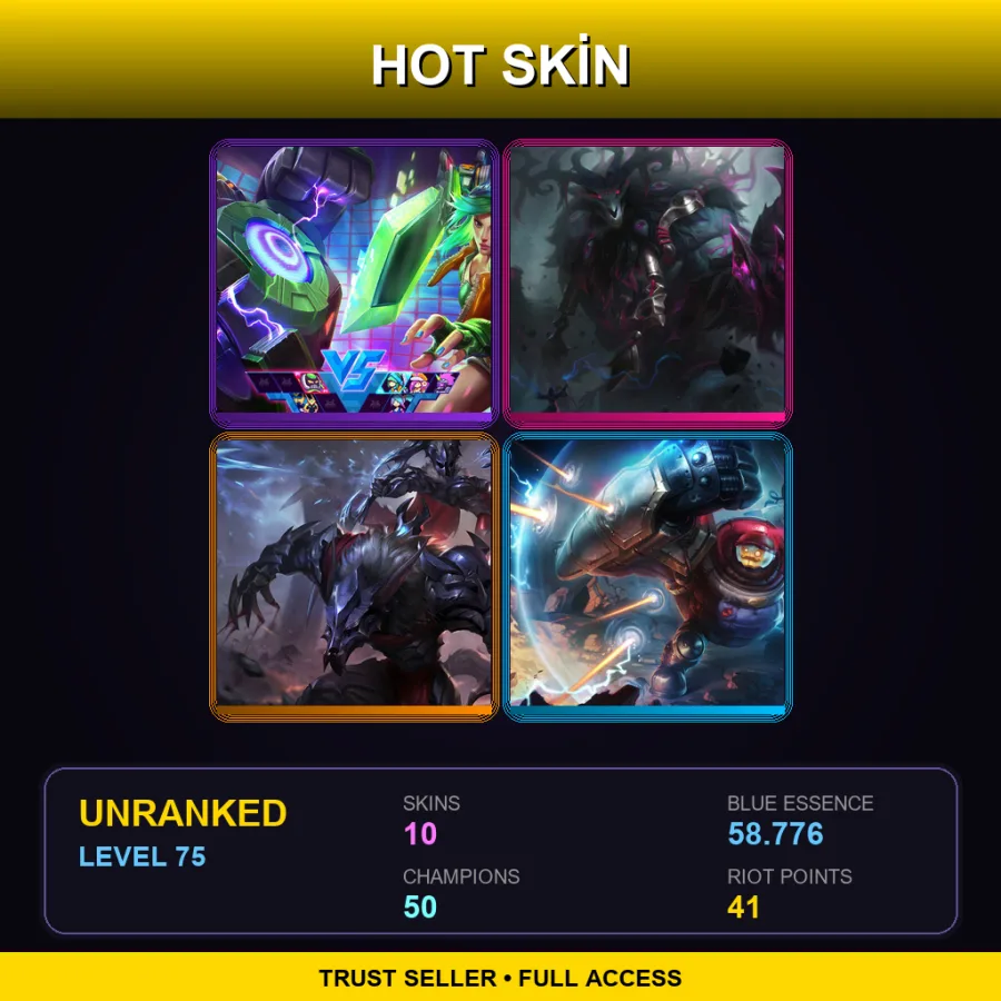 LAN | Lv75 | Unranked | 10 Skin | 50 Champ