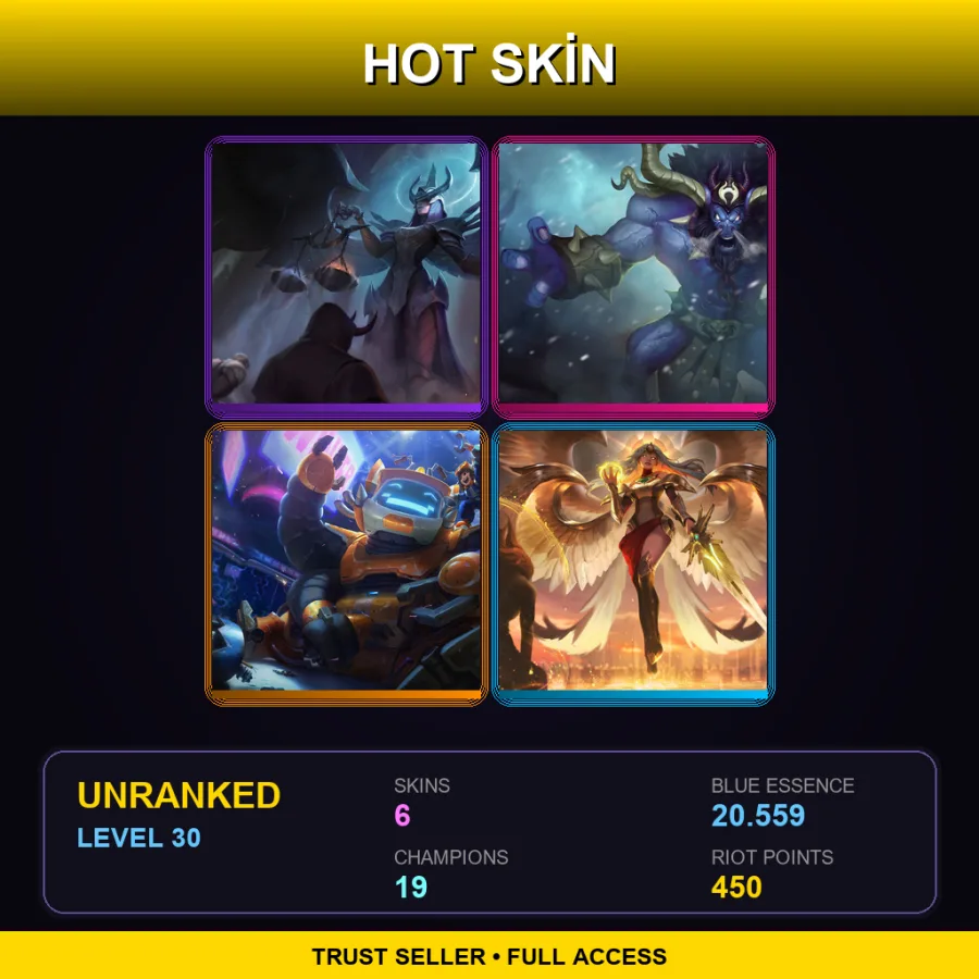 LAS | Lv30 | Unranked | 6 Skin | 19 Champ