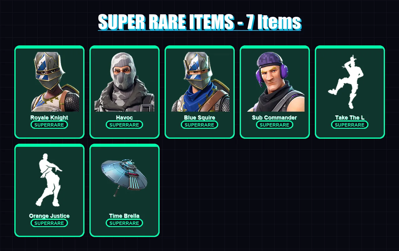 [PC/XBOX/PSN] | Royale Knight | Havoc | Blue Squire | Sub Commander | Raven | 21 skin | 23 pickaxe | 22 emote | 29 glider | Lv392 — Fortnite account