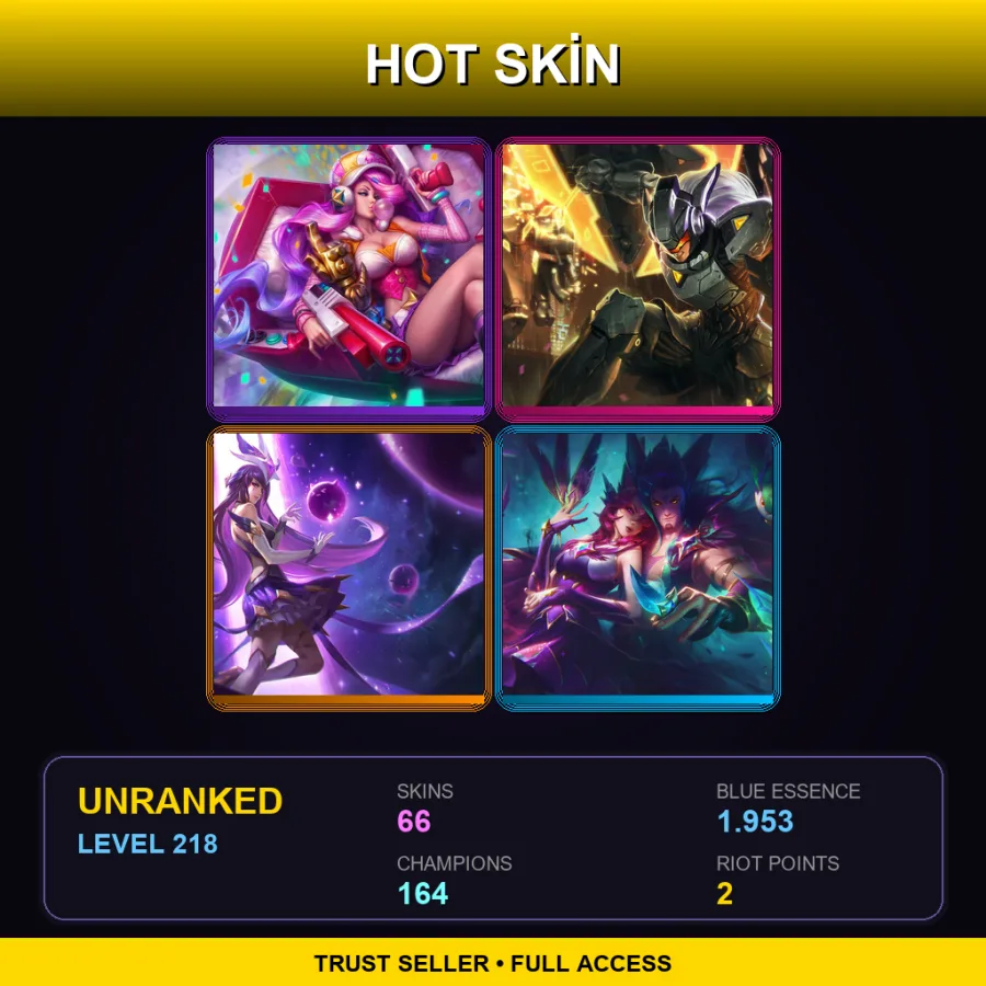 LAS | Lv218 | Unranked | 66 Skin | 164 Champ