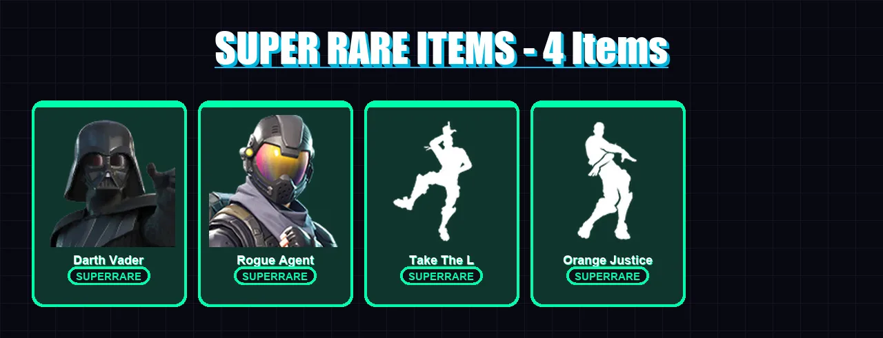 [PC/XBOX] | Darth Vader | Rogue Agent | Carbide | Paradigm (Reality-659) | Malik | 25 skin | 21 pickaxe | 18 emote | 19 glider | Lv256
