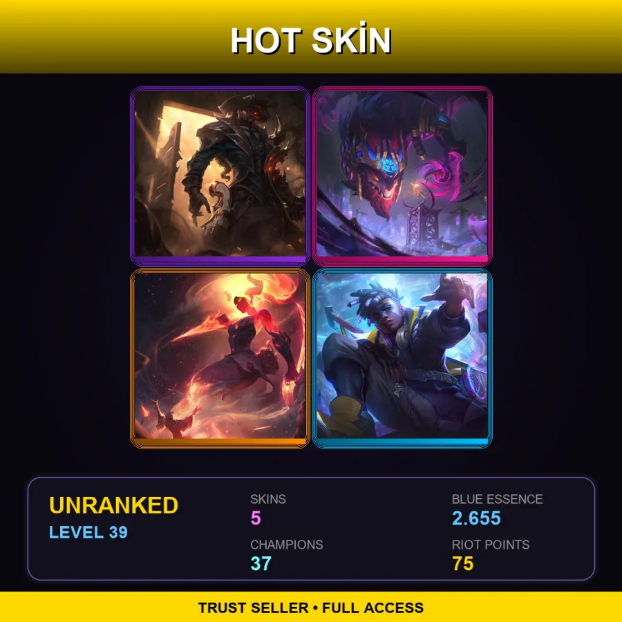 EUW | Lv39 | Unranked | 5 Skin | 37 Champ — Garen Skin 43
