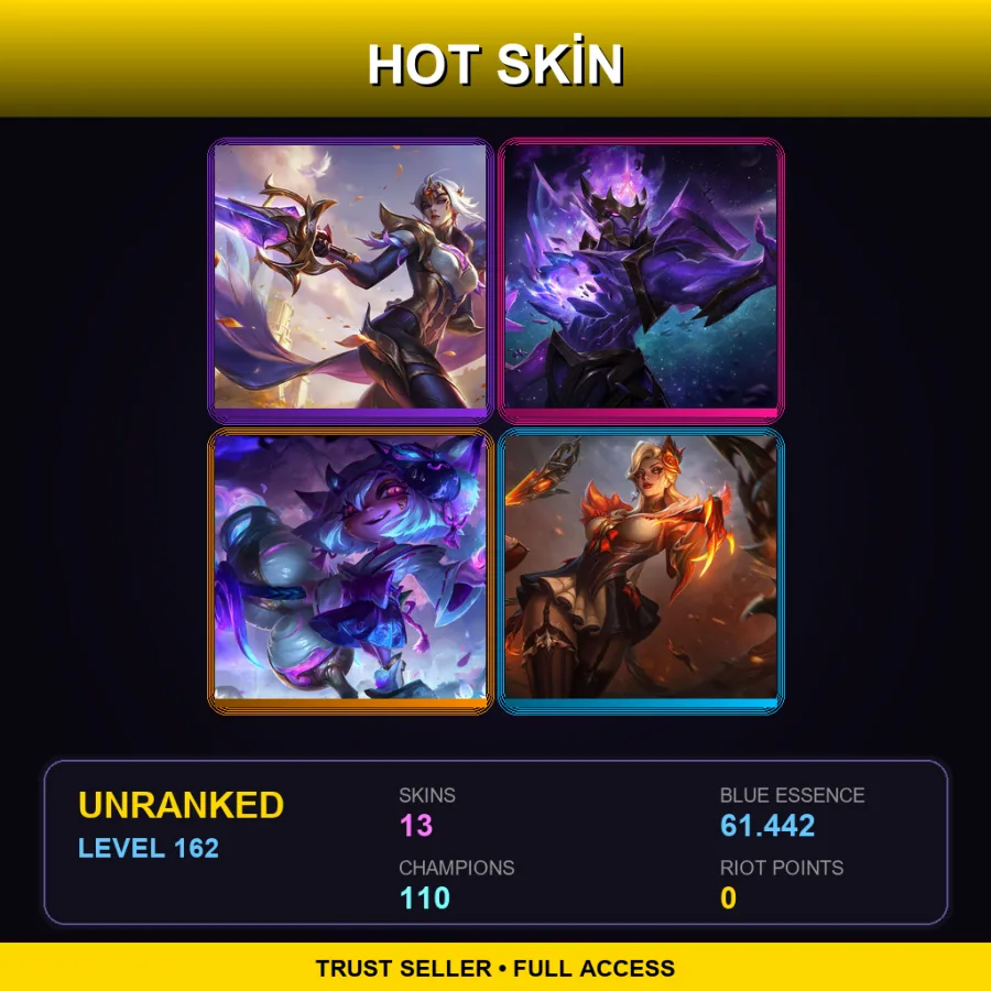 VN | Lv162 | Unranked | 13 Skin | 110 Champ — Panda Teemo