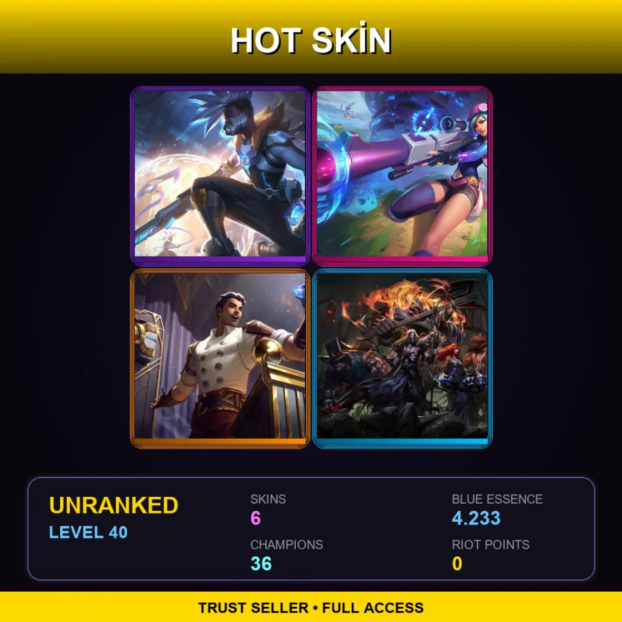 LAS | Lv40 | Unranked | 6 Skin | 36 Champ — Arcane Inventor Jayce