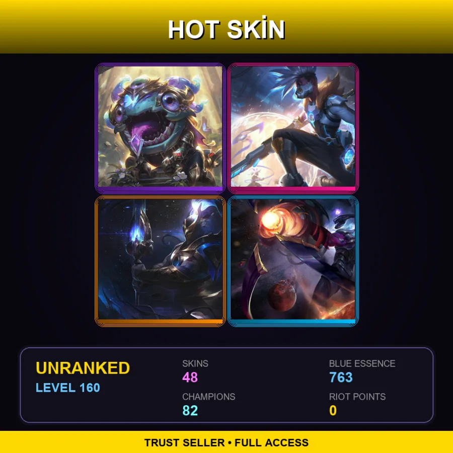 ME | Lv160 | Unranked | 48 Skin | 82 Champ