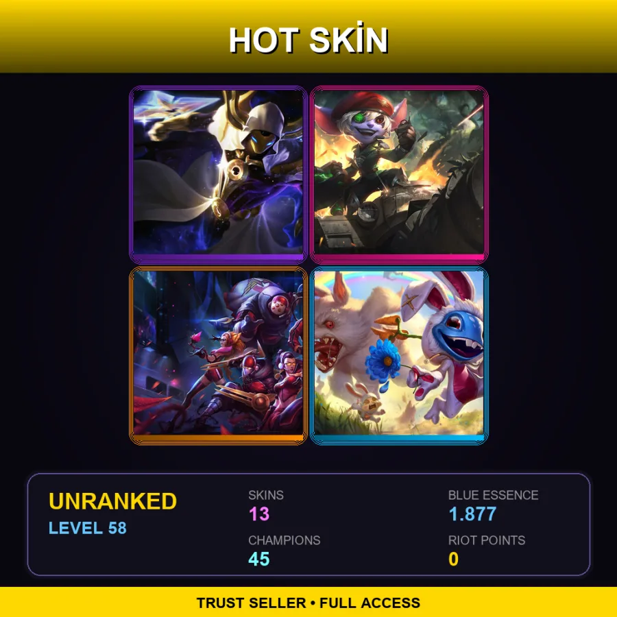 VN | Lv58 | Unranked | 13 Skin | 45 Champ — Baron Von Veigar