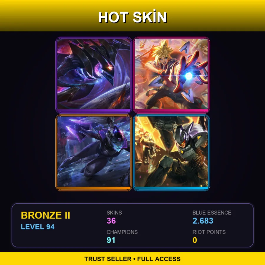 BR | Lv94 | Bronze II | 36 Skin | 91 Champ