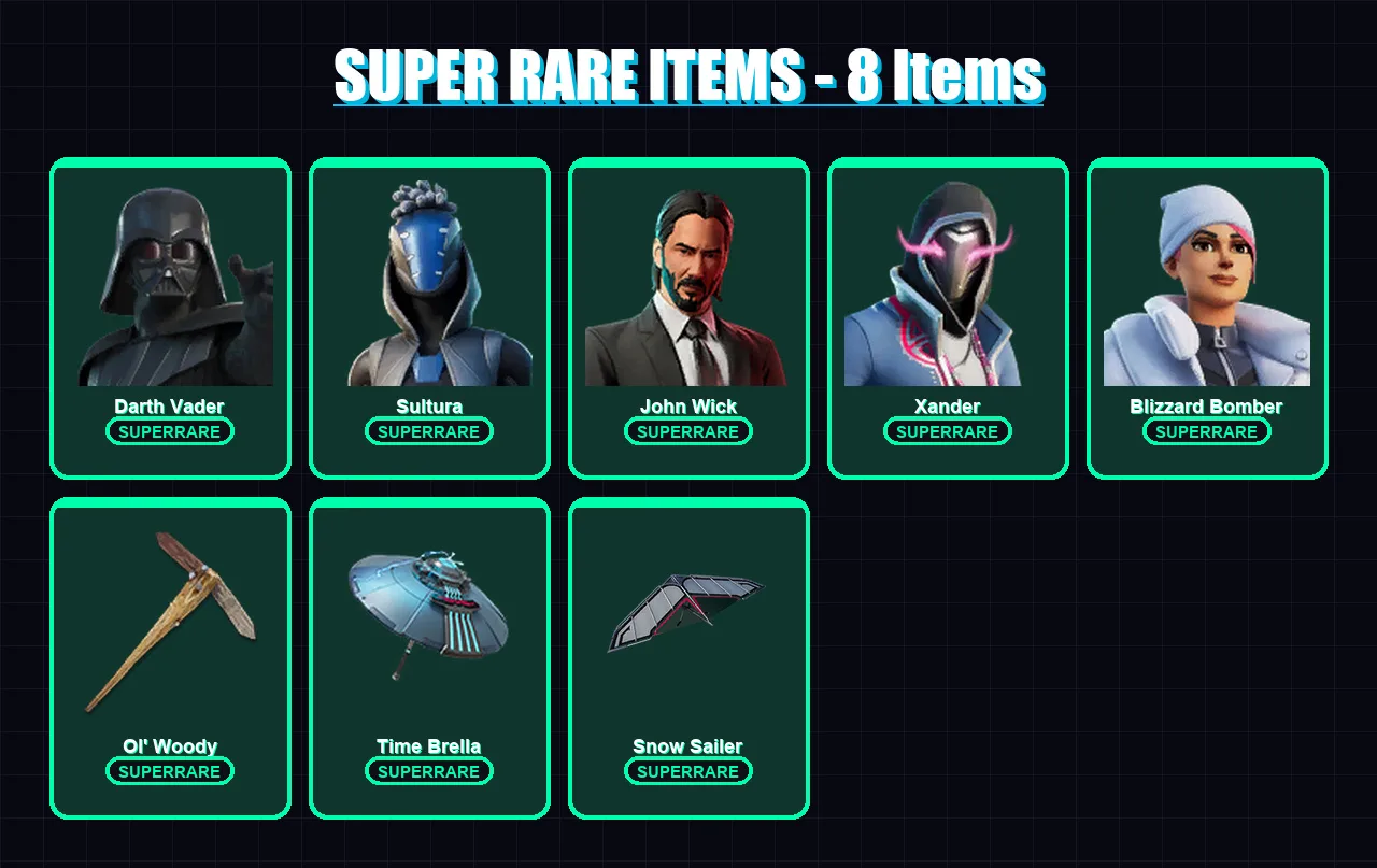 [PC/XBOX/PSN] | Darth Vader | Sultura | John Wick | Xander | Blizzard Bomber | 151 skin | 177 pickaxe | 136 emote | 121 glider | Lv2171 — Fortnite account