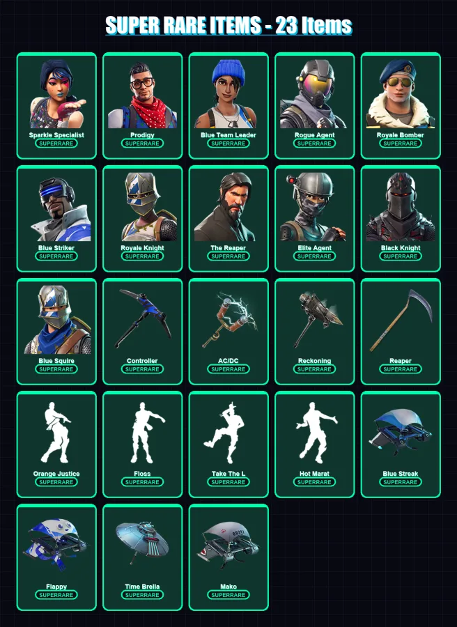 [PS4/PS5/XBOX/PC] | Sparkle Specialist | Prodigy | Blue Team Leader | 44 skin | Lv1601