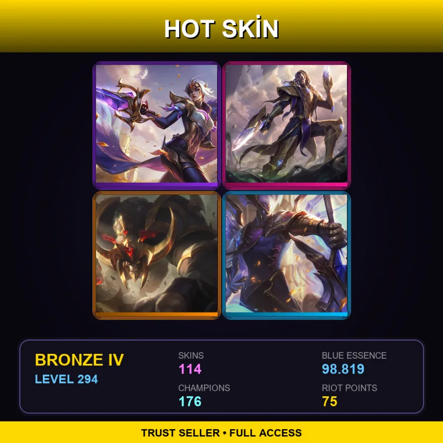 VN | Lv294 | Bronze IV | 114 Skin | 176 Champ