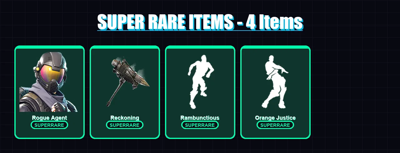 [PC/XBOX/PSN] | Rogue Agent | Blackheart | Omega | Calamity | Gear Specialist Maya | 32 skin | 31 pickaxe | 41 emote | 26 glider | Lv425