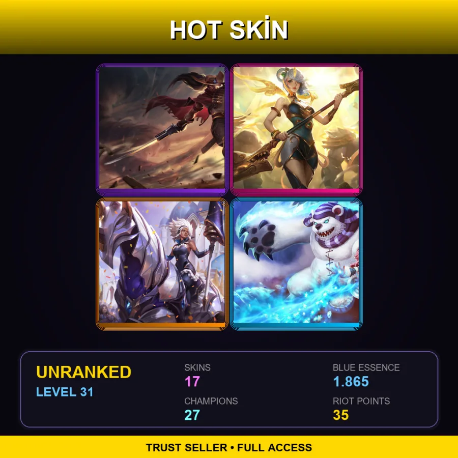EUNE | Lv31 | Unranked | 17 Skin | 27 Champ