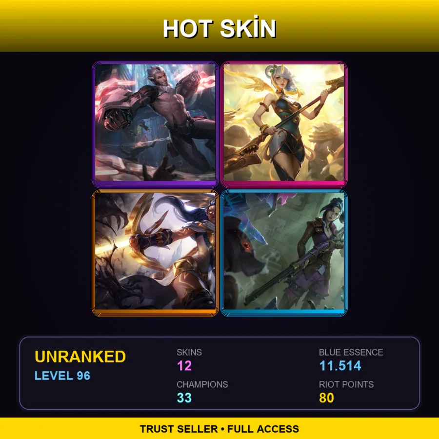 LAN | Lv96 | Unranked | 12 Skin | 33 Champ — Curling Veigar
