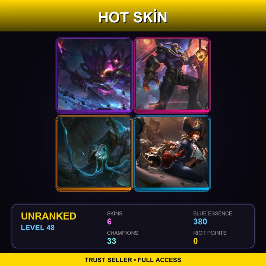 LAS | Lv48 | Unranked | 6 Skin | 33 Champ