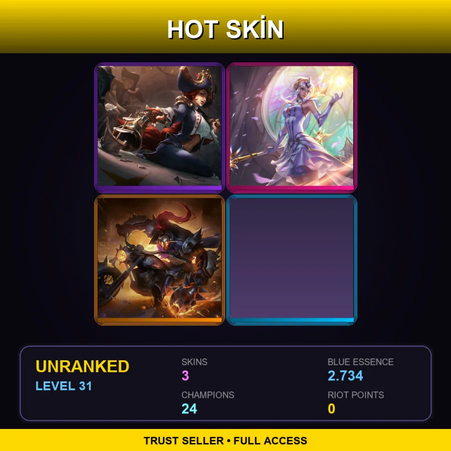 LAS | Lv31 | Unranked | 3 Skin | 24 Champ