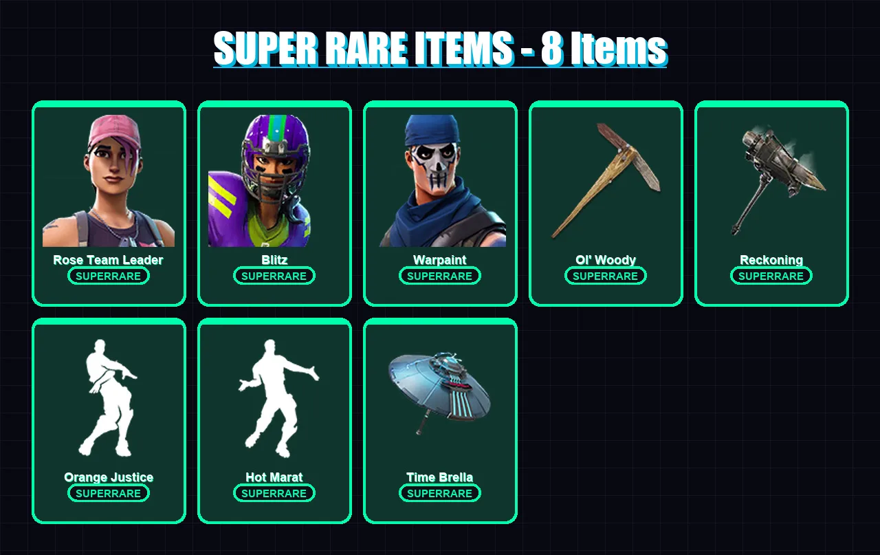 [PC/XBOX/PSN] | Rose Team Leader | Blitz | Warpaint | Zenith | Frostbite | 89 skin | 82 pickaxe | 93 emote | 78 glider | Lv787