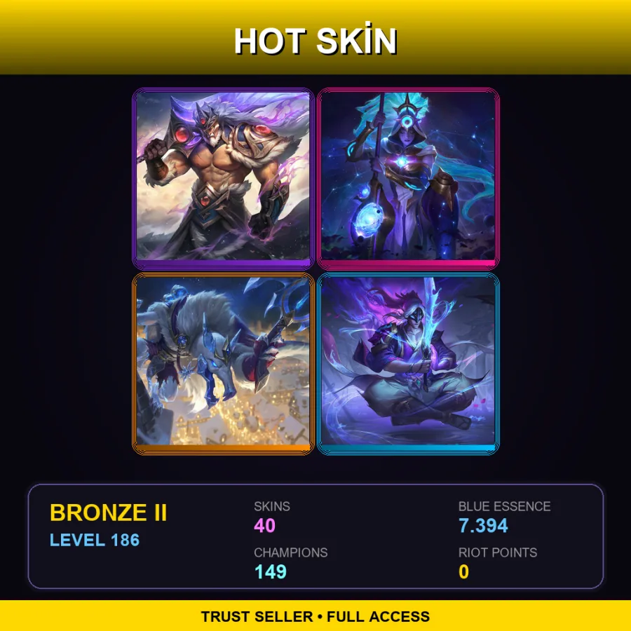 LAS | Lv186 | Bronze II | 40 Skin | 149 Champ
