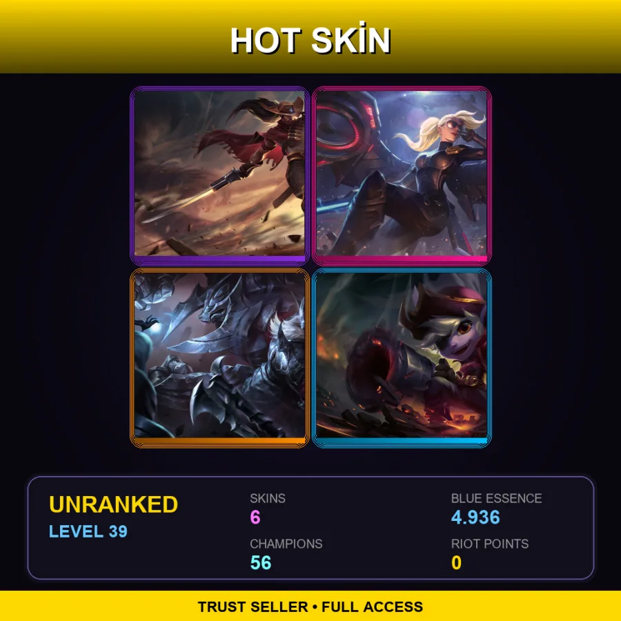 VN | Lv39 | Unranked | 6 Skin | 56 Champ