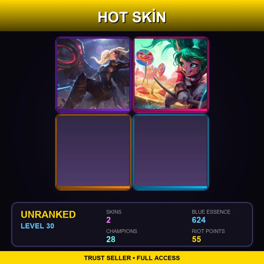 LAN | Lv30 | Unranked | 2 Skin | 28 Champ