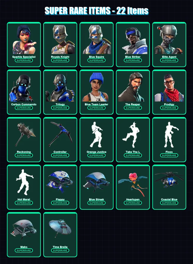 [PS4/PS5/XBOX/PC] | Sparkle Specialist | Royale Knight | Blue Squire | 88 skin | Lv1238 — Fortnite account