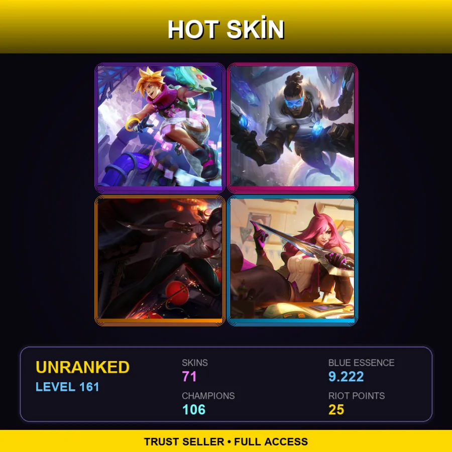 EUW | Lv161 | Unranked | 71 Skin | 106 Champ