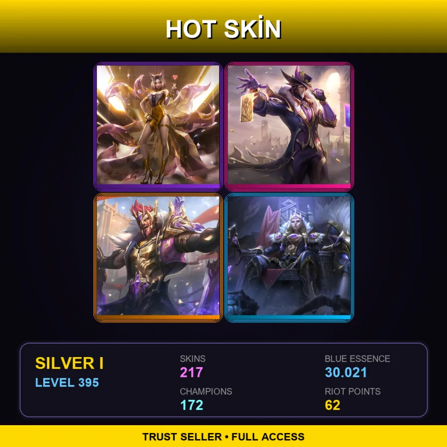 BR | Lv395 | Silver I | 217 Skin | 172 Champ