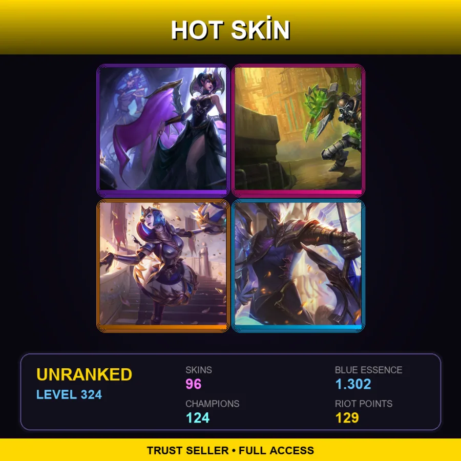 BR | Lv324 | Unranked | 96 Skin | 124 Champ