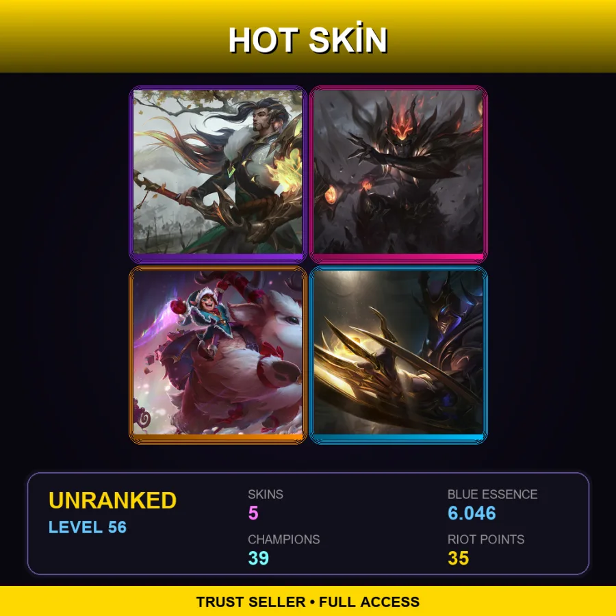 LAN | Lv56 | Unranked | 5 Skin | 39 Champ