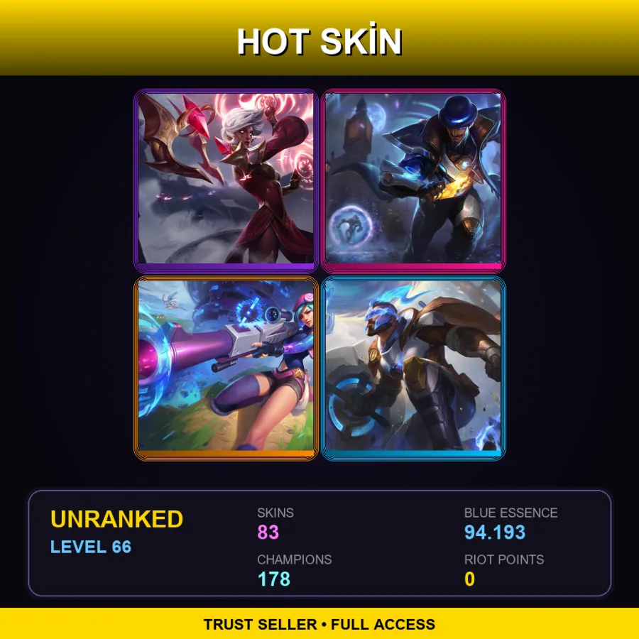 VN | Lv66 | Unranked | 83 Skin | 178 Champ — Porcelain Lissandra