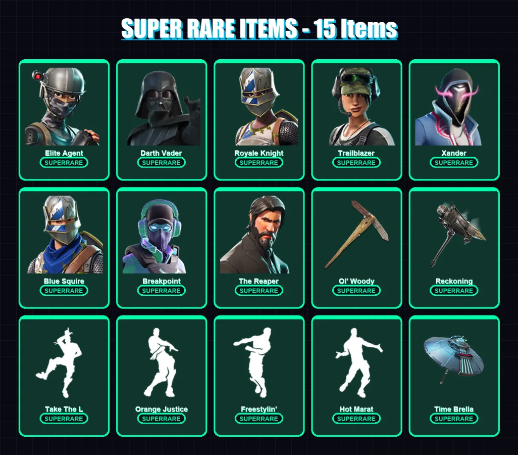 [PC/PSN] | Elite Agent | Darth Vader | Royale Knight | Trailblazer | Xander | 251 skin | 244 pickaxe | 285 emote | 167 glider | Lv2270