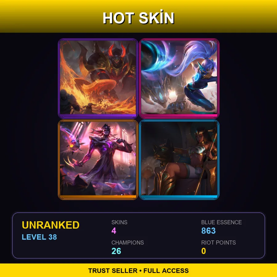 LAS | Lv38 | Unranked | 4 Skin | 26 Champ