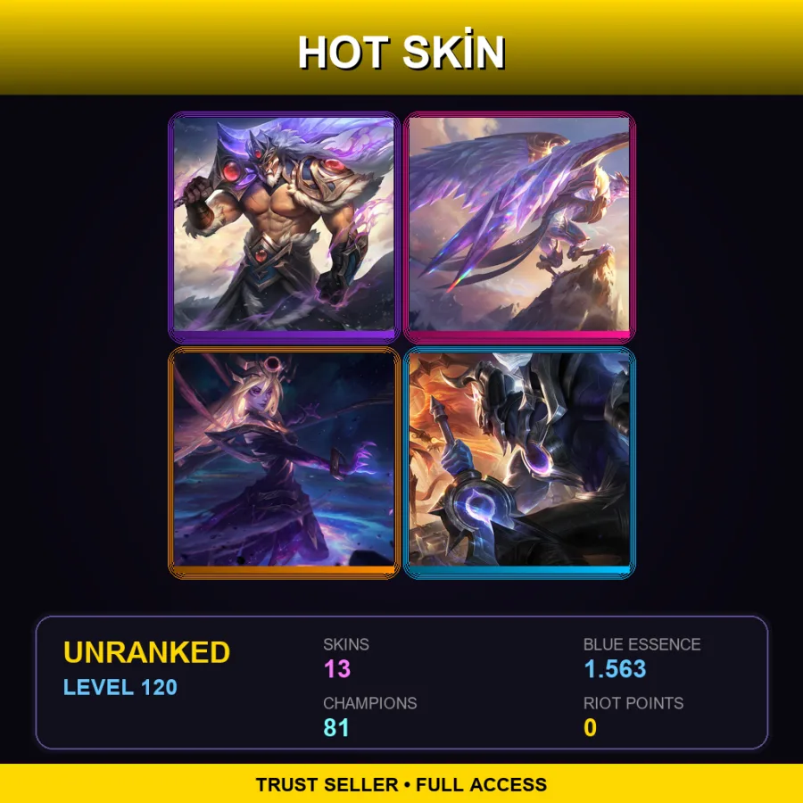 ME | Lv120 | Unranked | 13 Skin | 81 Champ — Odyssey Yasuo