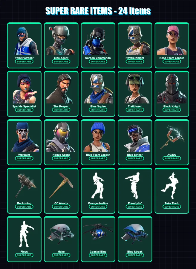 [PS4/PS5/XBOX/PC] | Point Patroller | Elite Agent | Carbon Commando | 48 skin | Lv493