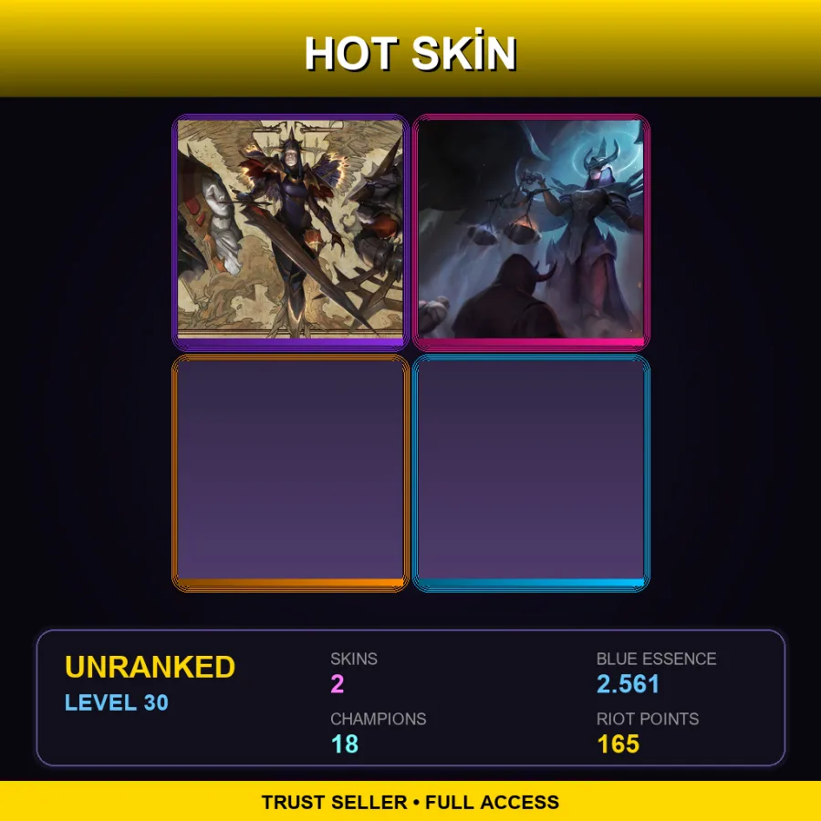 SG | Lv30 | Unranked | 2 Skin | 18 Champ