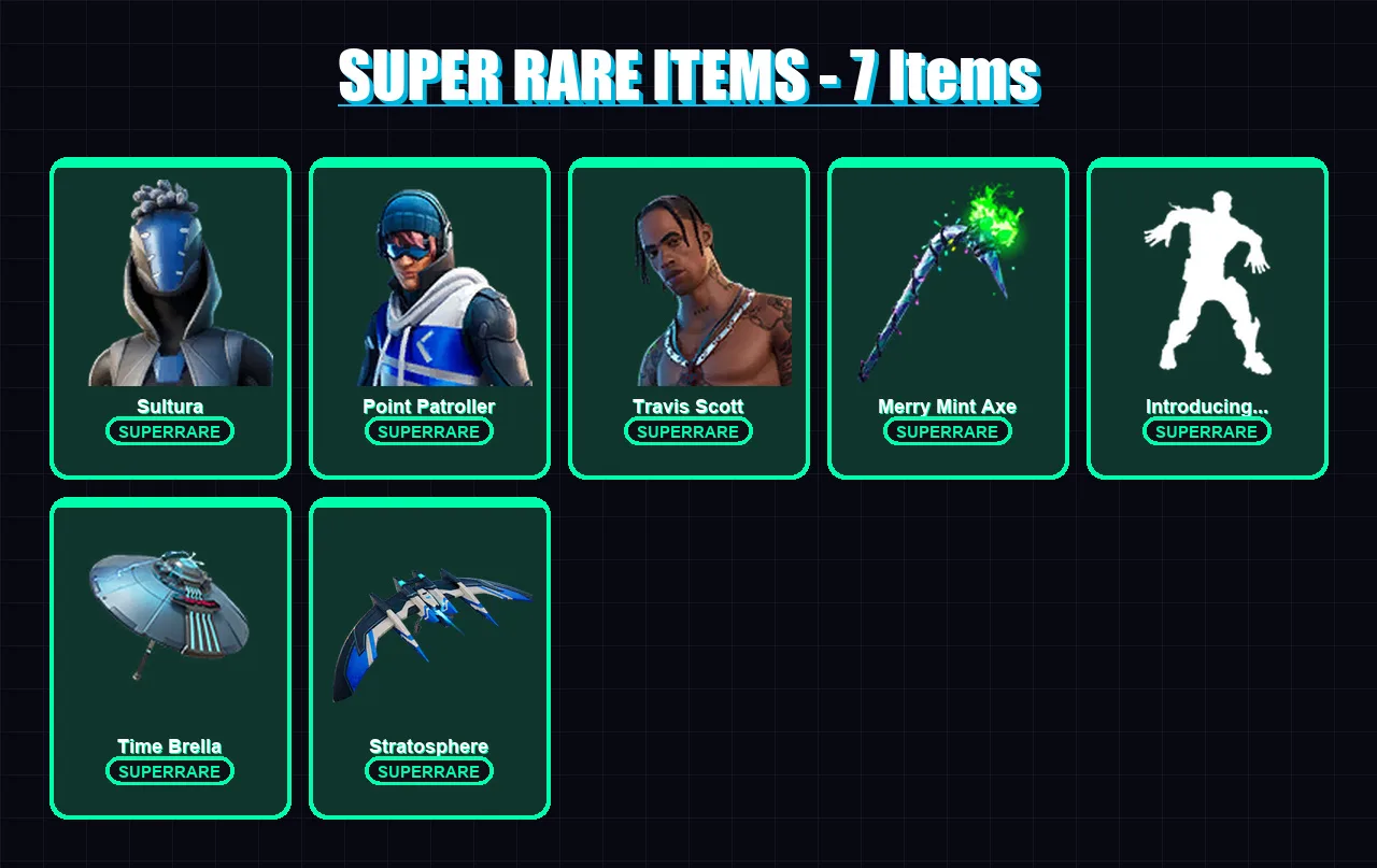 [PS4/PS5/XBOX/PC] | Sultura | Point Patroller | Travis Scott | Luxe | Singularity | 89 skin | 111 pickaxe | 102 emote | 100 glider | Lv1308 — Fortnite account