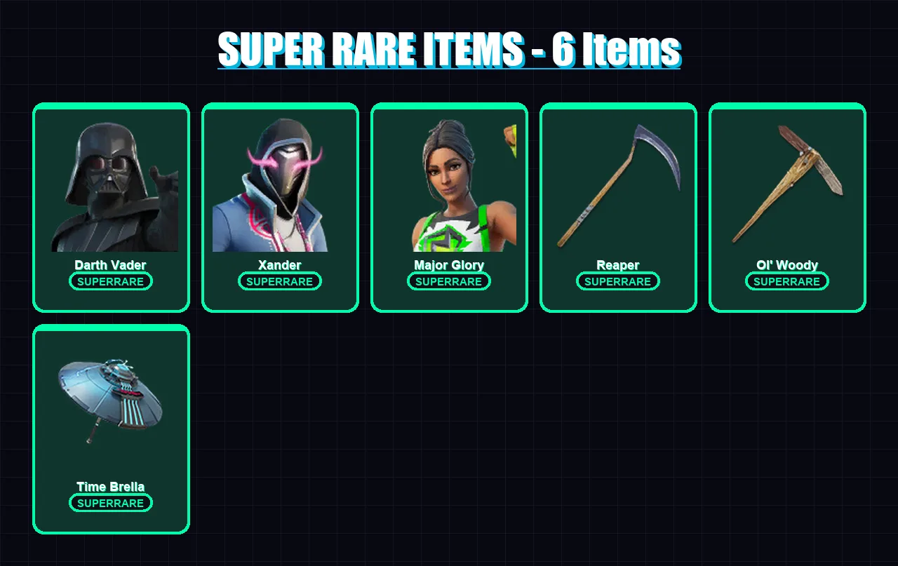 [PS4/PS5/PC] | Darth Vader | Xander | Major Glory | Twyn | Kado Thorne | 310 skin | 352 pickaxe | 249 emote | 257 glider | Lv4750 — Fortnite account