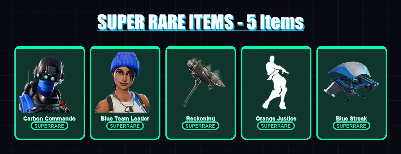 [PS4/PS5/XBOX/PC] | Carbon Commando | Blue Team Leader | Drift | Calamity | Carbide | 12 skin | 8 pickaxe | 10 emote | 15 glider | Lv180