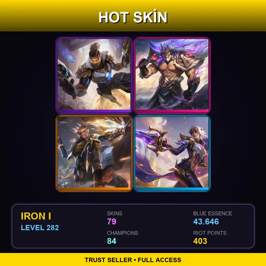 LAN | Lv282 | Iron I | 79 Skin | 84 Champ