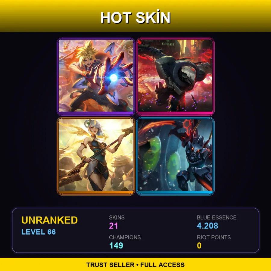SG | Lv66 | Unranked | 21 Skin | 149 Champ — Molten Rammus