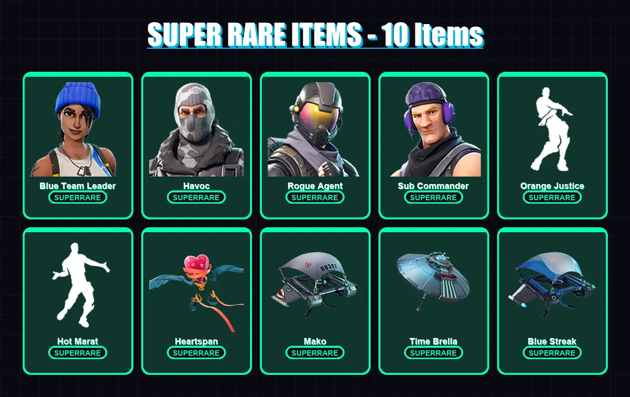 [PC/XBOX] | Blue Team Leader | Havoc | Rogue Agent | Sub Commander | Omega | 25 skin | 26 pickaxe | 43 emote | 36 glider | Lv654 — Fortnite account